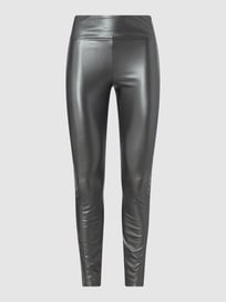 Legging in leerlook, model 'Estelle' van Wolford Grijs / zwart - 27