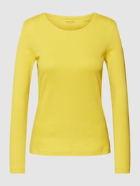 Longsleeve mit geripptem U-Boot-Ausschnitt von Montego Gelb - 33