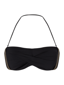 Bikini-Oberteil in Bandeau-Form Modell 'Thalassa' - wattiert von Wolford Grau / Schwarz - 12