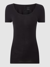 Personal Fit T-Shirt aus Baumwoll-Elasthan-Mix von Schiesser Grau / Schwarz - 39