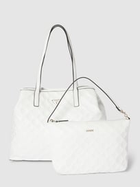 Shopper mit Strukturmuster Modell 'VIKKY' von Guess Weiß - 36