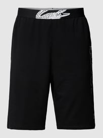 Sweatshorts met labelprint van Lacoste Grijs / zwart - 30