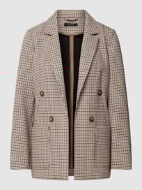 Blazer met pied-de-poule-motief van comma Bruin - 33