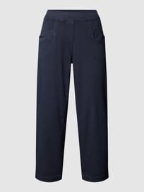 Korte stoffen broek met elastische band van Toni Dress Blauw / turquoise - 18