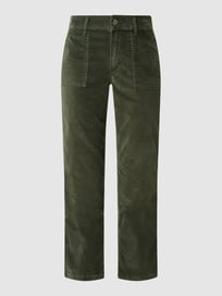 Fluwelen broek met stretch, model 'Cici' van Angels Groen - 10
