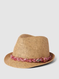 Strohhut mit Label-Detail Modell 'LABASA' von Chillouts Rot - 13