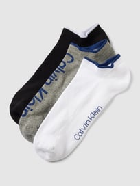 Sneakersokken met labelprint in een set van 3 paar van CK Calvin Klein Grijs / zwart - 33