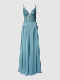 Abendkleid mit Paillettenbesatz von Swing Blau / Türkis - 24