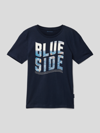 T-Shirt mit Motiv-Print von Tom Tailor Blau / Türkis - 1