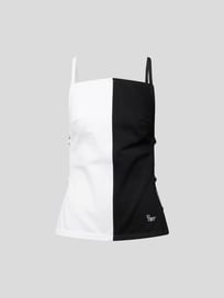 Top in Two-Tone-Machart von 1/OFF Grau / Schwarz - 16