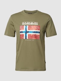T-Shirt mit Logo-Print Modell 'GUIRO' von Napapijri Grün - 21