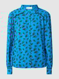 Blouse van viscose  van POM Amsterdam Blauw / turquoise - 44