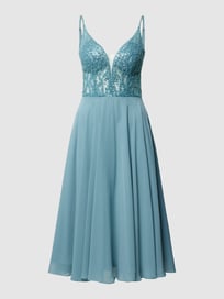 Cocktailkleid mit Paillettenbesatz von Swing Blau / Türkis - 12