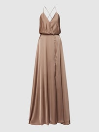 Abendkleid in Wickel-Optik von Unique Braun - 29