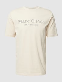 T-Shirt mit Label-Print von Marc O'Polo Grau / Schwarz - 34
