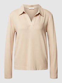 Sweatshirt mit V-Ausschnitt Modell 'Sibrina' von Opus Weiß - 36
