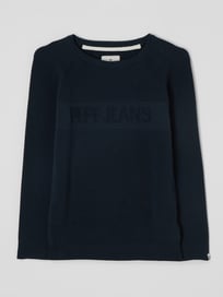 Pullover van katoen, model 'Luis' van Pepe Jeans Blauw / turquoise - 7
