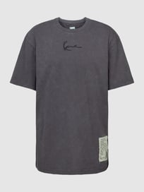 T-Shirt mit Logo-Stitching von KARL KANI Grau / Schwarz - 7