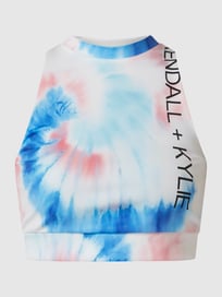 Korte top in batiklook  van Kendall & Kylie Paars - 10