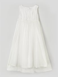 Kommunionskleid mit floraler Zierborte  von Une Hautre Couture Weiß - 48