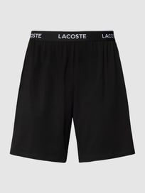 Pyjama-Shorts mit Label-Schriftzug von Lacoste Grau / Schwarz - 25