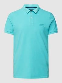 Poloshirt met logostitching, model 'VINT DESTROY' van Superdry Blauw / turquoise - 27