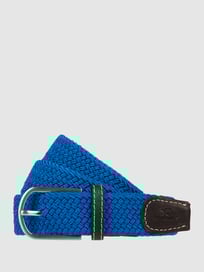 Flechtgürtel mit Lederbesatz  von Billybelt Blau / Türkis - 29