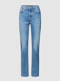 Jeans mit Label-Patch aus Leder Modell '501® JEANS FOR WOMEN' Modell 501® JEANS von Levi's® 300 Blau / Türkis - 1