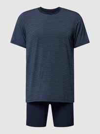 Schlafanzug mit Stretch-Anteil von Schiesser Blau / Türkis - 45