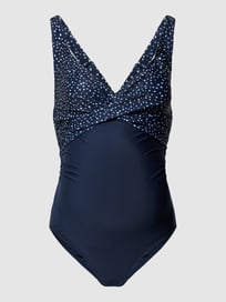 Zwangerschapsbadpak met polkadots, model 'New Mynthe' van Mamalicious Blauw / turquoise - 4