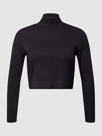 PLUS SIZE Longsleeve mit Rollkragen Modell 'ORIEL' von Levi’s® Plus Grau / Schwarz - 23