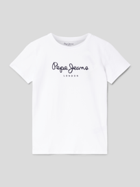 T-shirt met labelprint, model 'ART' van Pepe Jeans Wit - 35