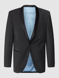 Modern fit 1-knoops colbert met sjaalkraag, model 'Smoking Klassik' van Pierre Cardin Grijs / zwart - 9