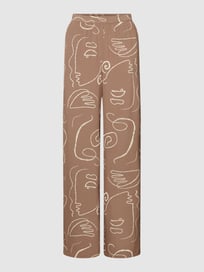 Comfortbroek van viscose, model 'KIKKI' van Vila Bruin - 20