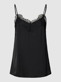 Blousetop met kant, model 'VICAVA' van Vila Grijs / zwart - 27
