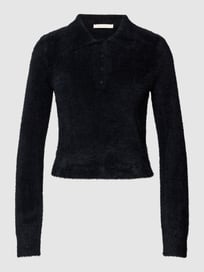 Poloshirt in Fell-Optik von REVIEW Grau / Schwarz - 6