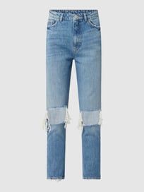 Mom Skinny Fit Jeans aus Baumwolle  von REVIEW Blau / Türkis - 11