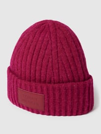 Beanie mit Label-Patch Modell 'TOMMY MODERN' von Tommy Hilfiger Rot - 23