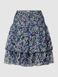 Minirock mit Allover-Muster Modell 'Tika' von Saint Tropez Blau / Türkis - 37