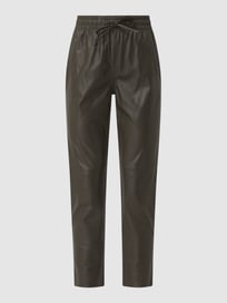 Cropped Lederhose mit Tunnelzug  von Oakwood Grün - 10