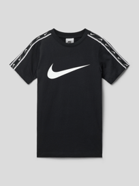 T-Shirt mit Galonstreifen von Nike Grau / Schwarz - 7