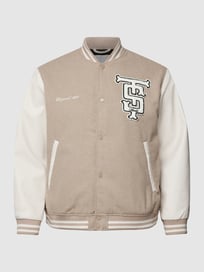 PLUS SIZE College-Jacke mit Motiv-Patch von Jack & Jones Plus Weiß - 34
