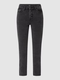 Korte straight fit jeans met stretch, model 'Emily' van Only Grijs / zwart - 37