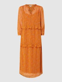 Jurk met all-over motief van Jake*s Casual Oranje - 27