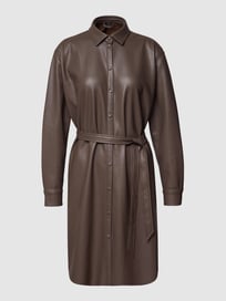 Minikleid in Leder-Optik von Jake*s Collection Braun - 5