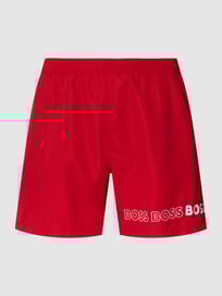 Zwembroek met labelprint, model 'Dolphin' van BOSS Rood - 40