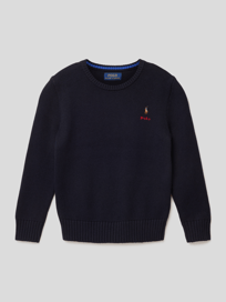 Strickpullover mit Label-Stitching von Polo Ralph Lauren Kids Blau / Türkis - 11