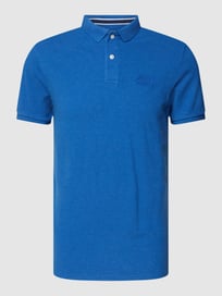 Poloshirt met labelstitching, model 'CLASSIC' van Superdry Blauw / turquoise - 16
