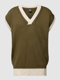 Strickpullunder mit V-Ausschnitt Modell 'MAVY' von Von Dutch Grün - 38