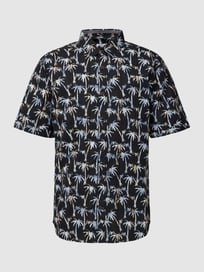 Regular fit vrijetijdsoverhemd met all-over motief van Tom Tailor Grijs / zwart - 45